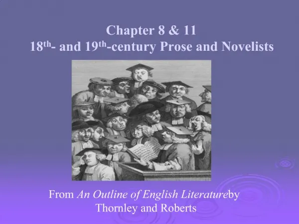 Chapter 8 11 18th- and 19th-century Prose and Novelists