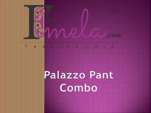 Online Palazzo Pant Combo