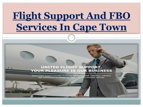 Flight Support And FBO Services In Cape Town