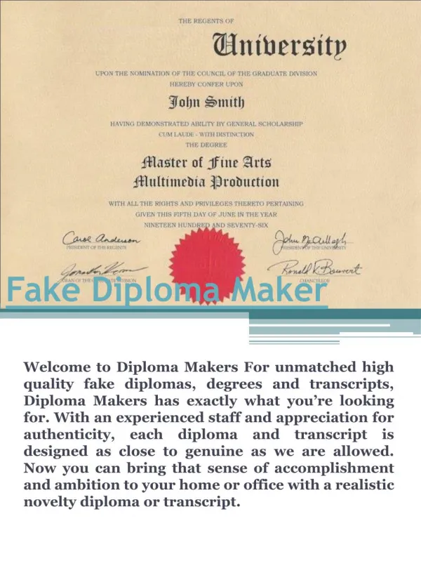 Fake Diploma