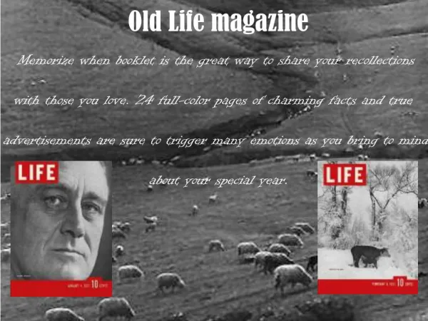 Life Magazine at Oldlifemagazines.com