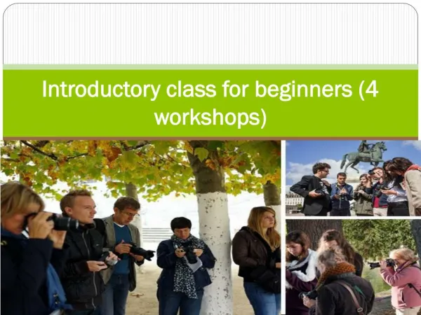 Introductory class for beginners (4 workshops)