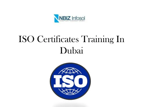 ISO Certificates Training In Dubai