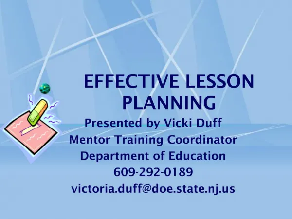 EFFECTIVE LESSON PLANNING
