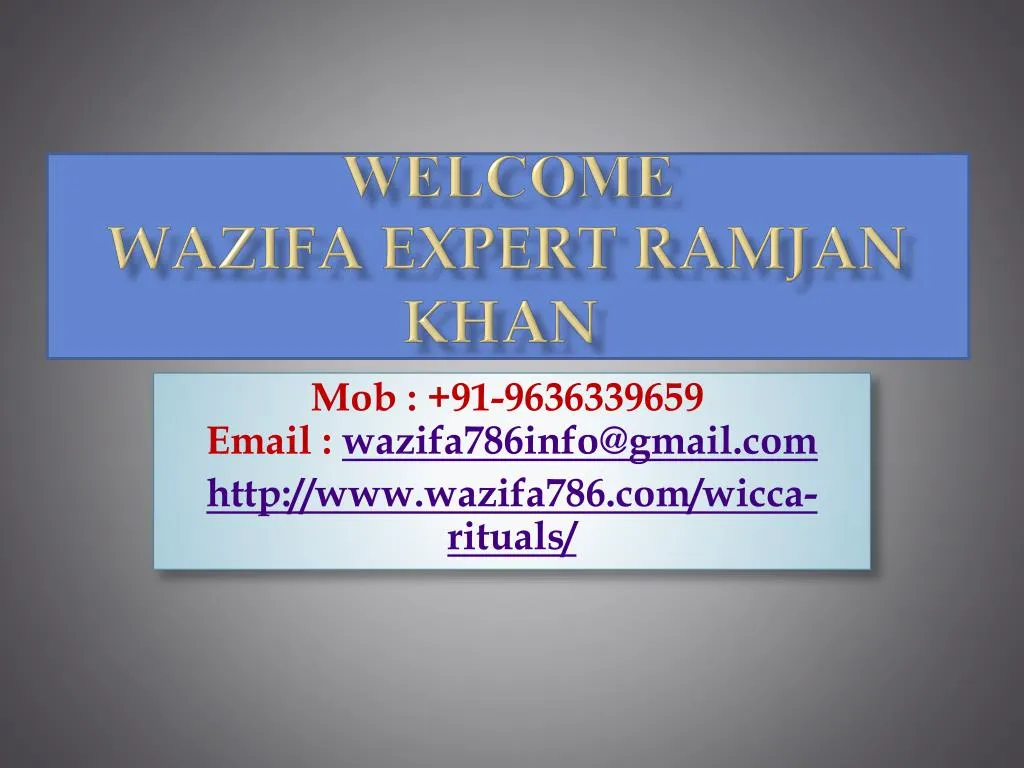 welcome wazifa expert ramjan khan