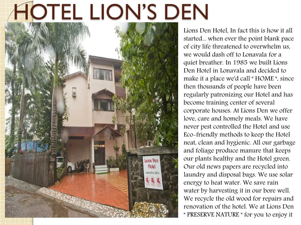 hotel lion s den