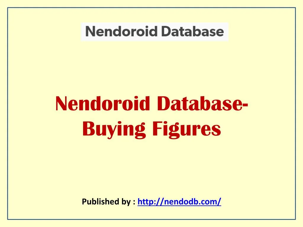 nendoroid database buying figures