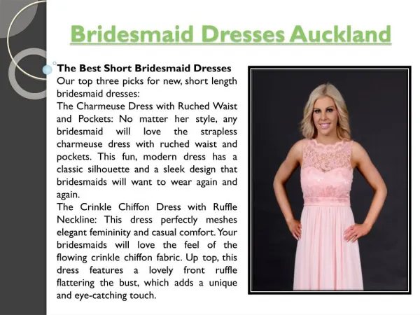 Bridesmaid Dresses Wellington