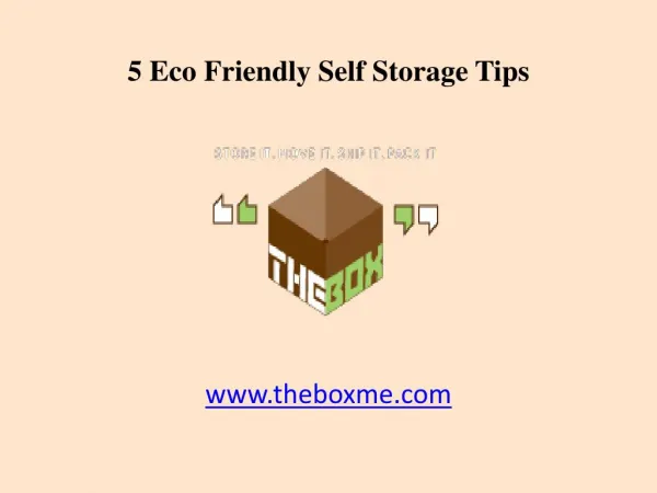 5 Eco Friendly Dubai Self Storage Tips