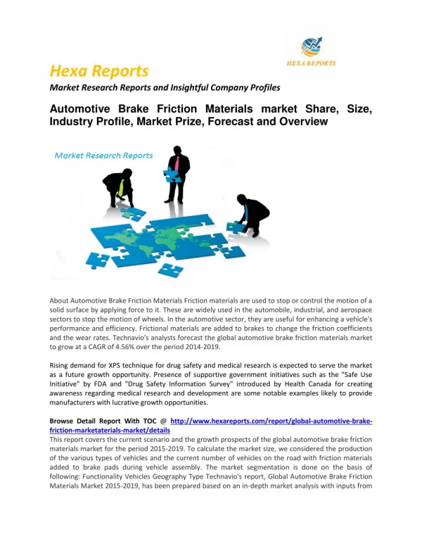 Global Automotive Brake Friction Materials Industry Size, Share, Application Analysis, Regional Outlook, Growth, Trends,