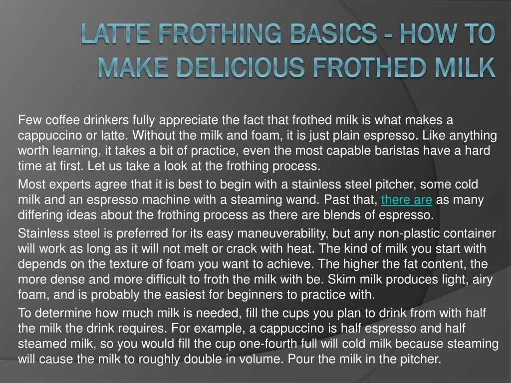 latte frothing basics how to make delicious frothed milk