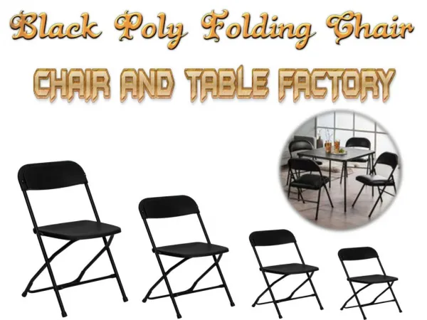 Black Poly Folding Chair - Folding Chair Larry Hoffman