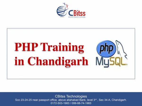 PHP training in Chandigarh