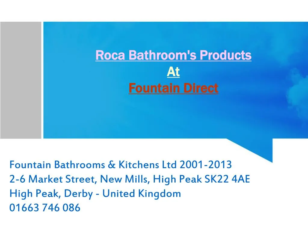 roca bathroom s products at fountain direct