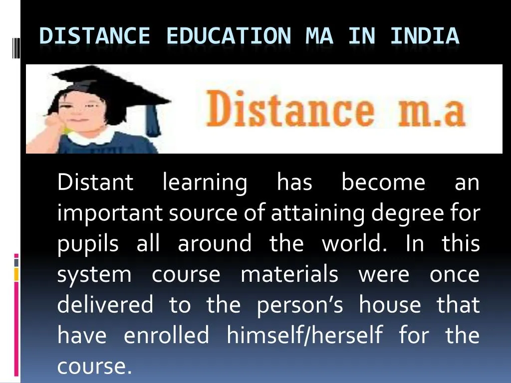 distance education ma in india