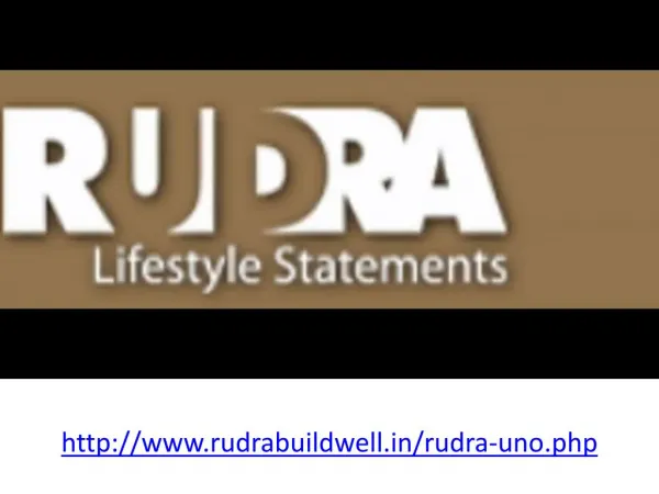 Rudra Uno Great Apartments Project Noida