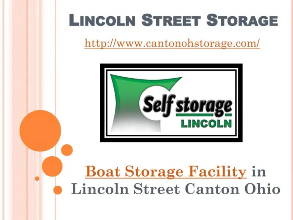 Boat Storage Facility in Lincoln Street Canton Ohio