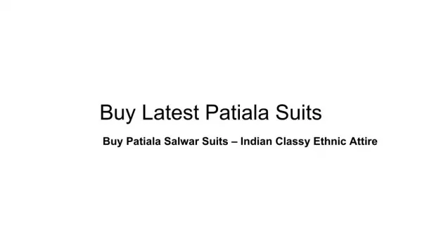 Buy Patiala Salwar Suits