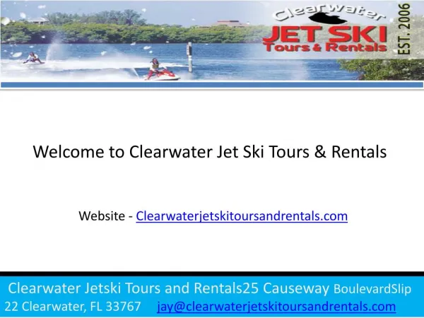 Clearwater beach jet ski rental
