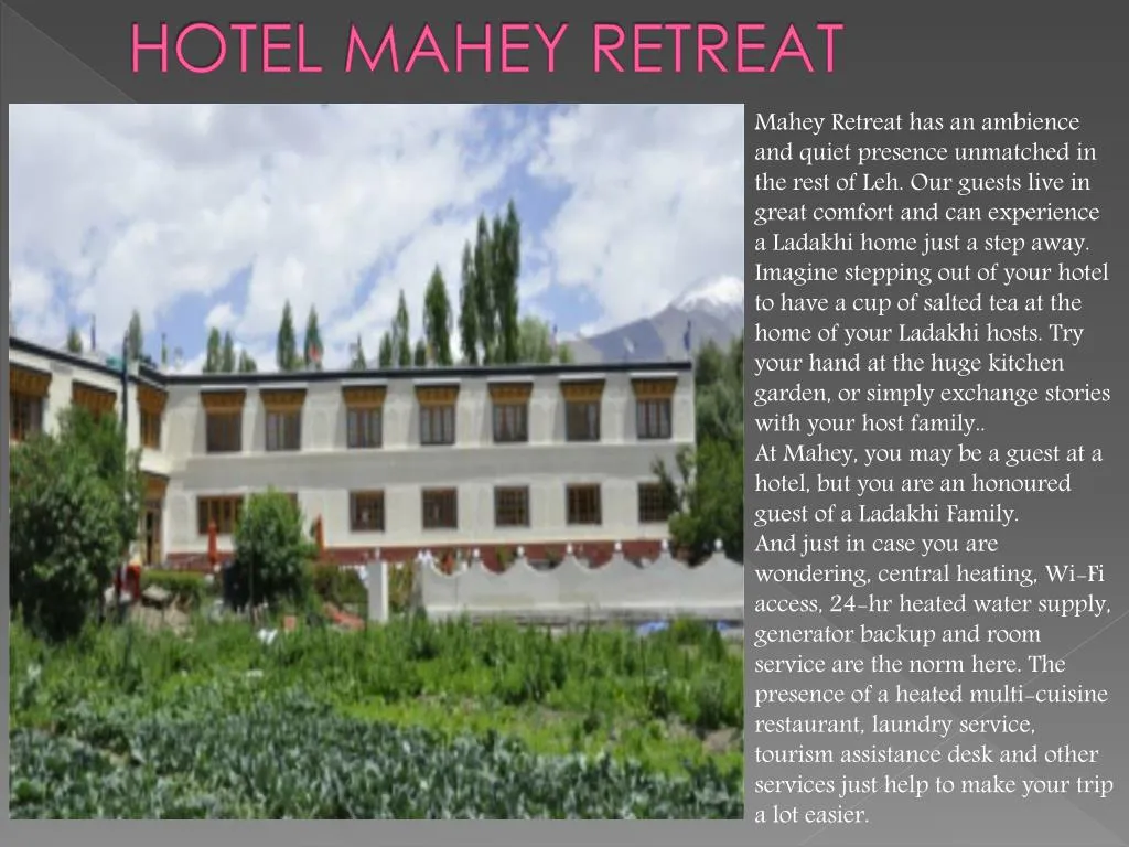 hotel mahey retreat