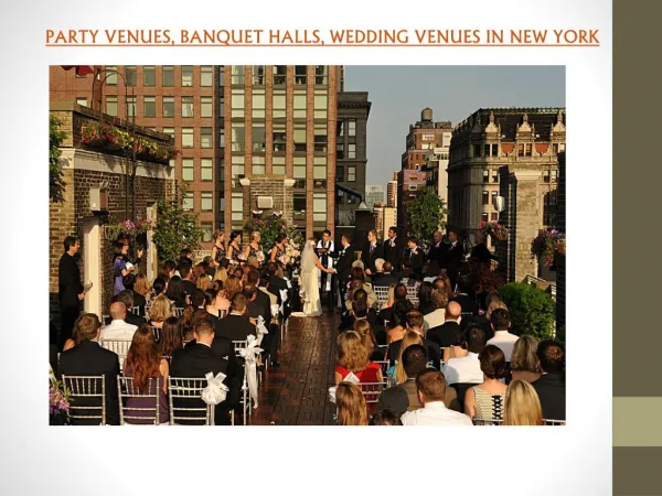 WEDDING VENUES IN NEW YORK