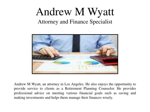 Andrew M Wyatt attorney