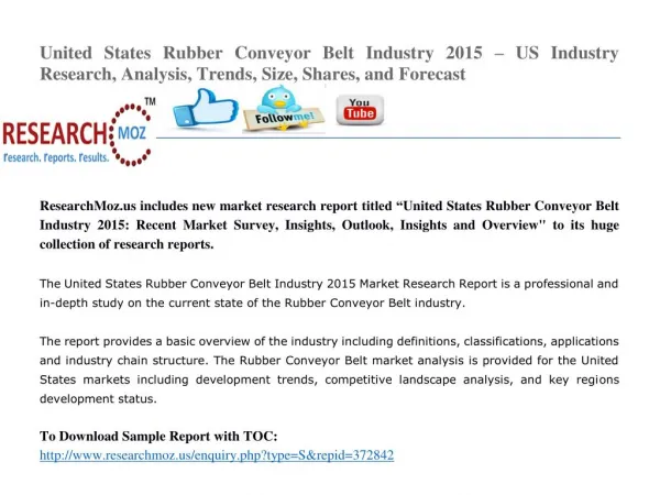 United States Rubber Conveyor Belt Industry 2015 Market Research Report
