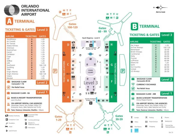 Orlando International Airport Wayfinding Map