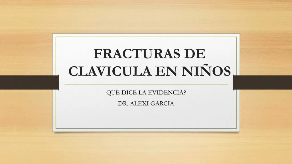 fracturas de clavicula en ni os