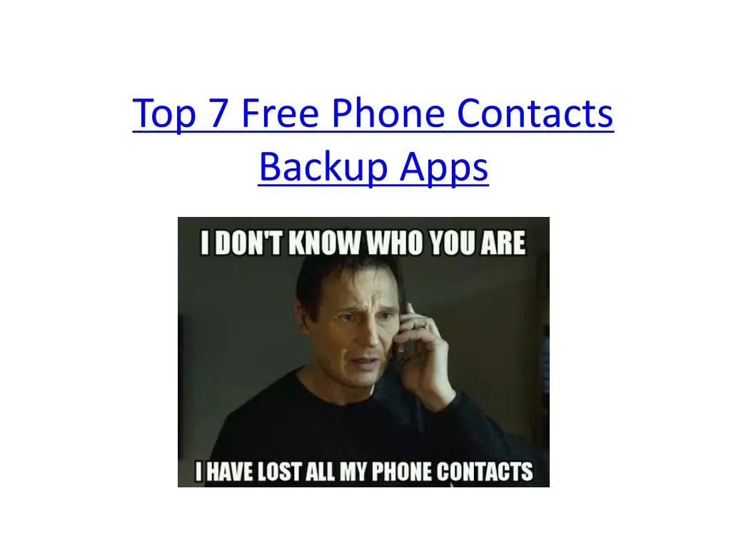 top 7 free phone contacts backup apps