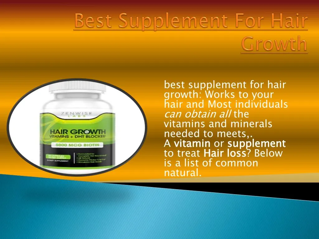 best supplement for hair growth