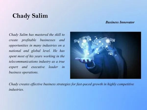 Chady Salim - Business Innovator