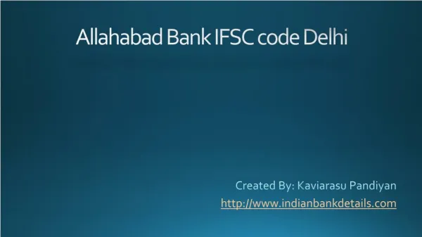 IFSC code for Allahabad Bank in Delhi