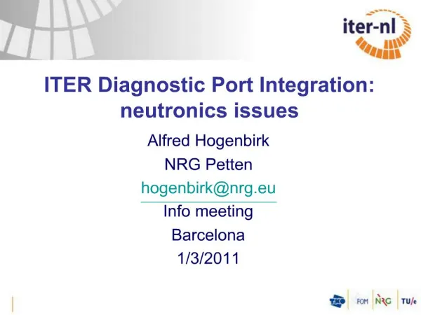 ITER Diagnostic Port Integration: neutronics issues
