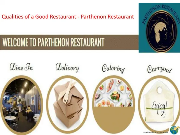 Qualities of a Good Restaurant Parthenon Restaurant