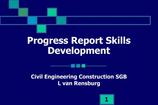Progress Report Skills Development