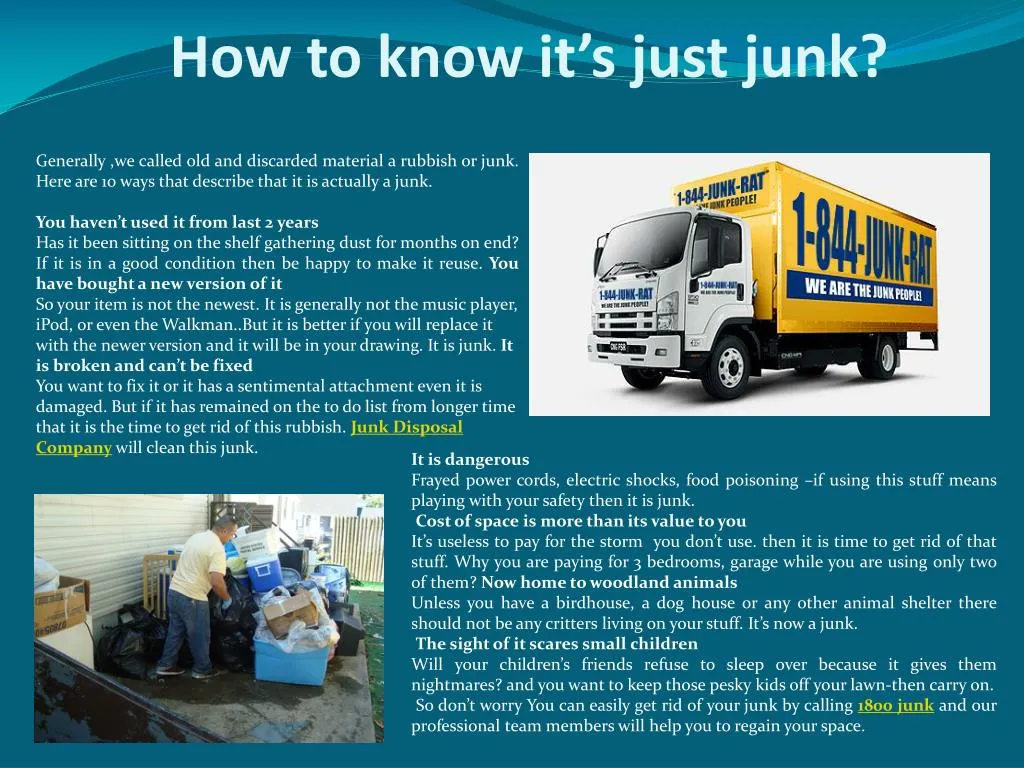 how to know it s just junk