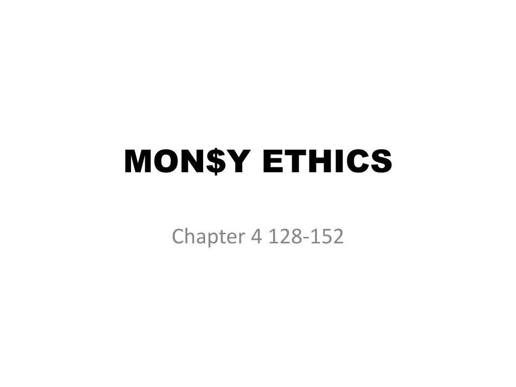 mon y ethics