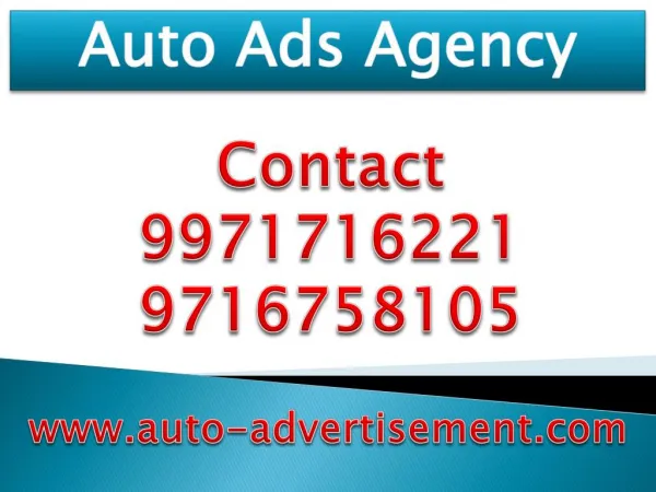 auto ads agency ,9971716221