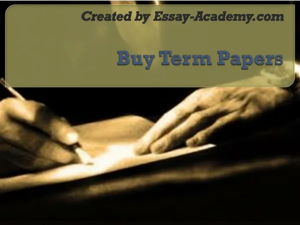 Buy Term Papers