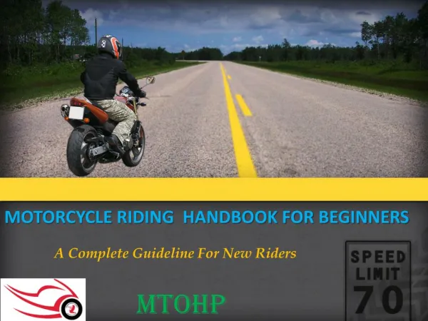 Handbook For New Motorcycle Riders