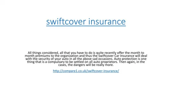 swiftcover insurance