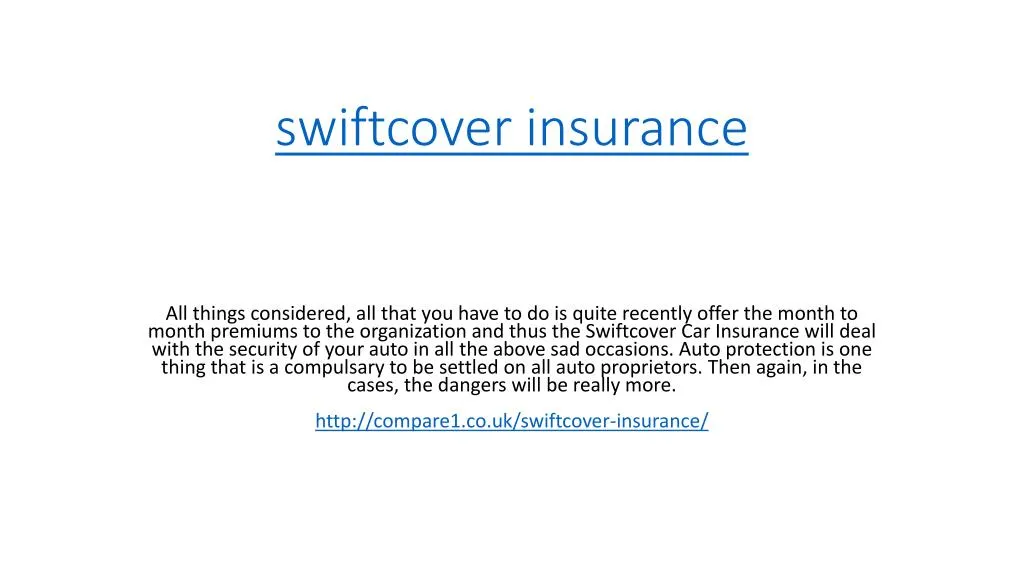 swiftcover insurance