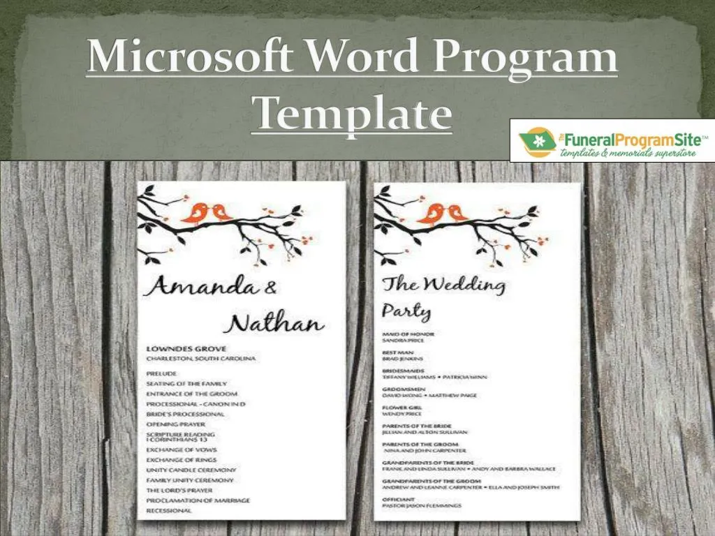 microsoft word program template