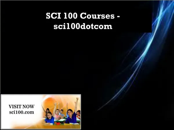 SCI 100 Courses - sci100dotcom