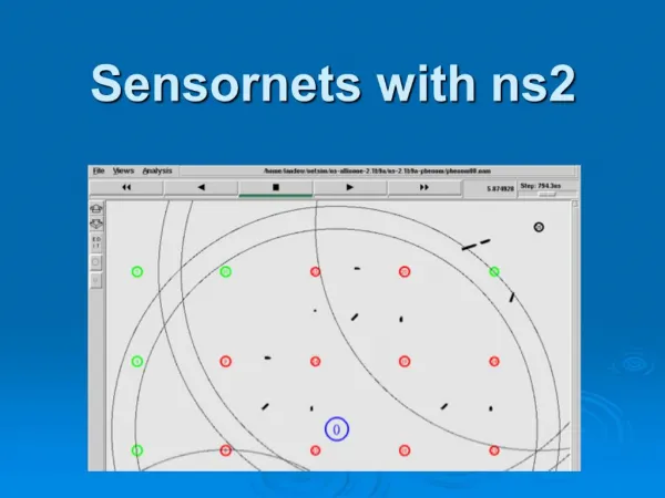 Sensornets with ns2