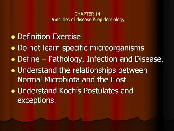 CHAPTER 14 Principles of disease epidemiology