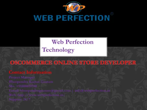Oscommerce online store developer