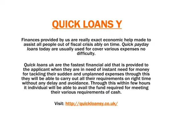 Quick Loans Y