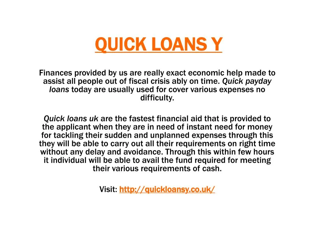 quick loans y